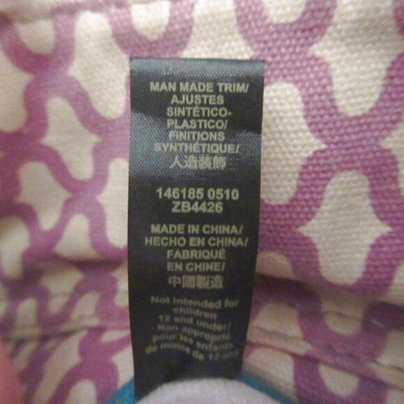 Vtg Y2K Fossil Key-Per Coated Canvas Crossbody Shoulder Bag Hobo Funky Bird Art - Picture 10 of 13